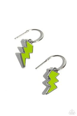 Paparazzi Lightning Limit - Green - Earring