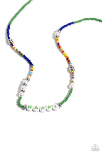 Paparazzi Happy to See You - Green - Necklace & Earrings