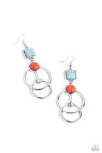 Load image into Gallery viewer, Interlocked Influence - Blue Earrings - Paparazzi Accessories