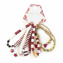 Load image into Gallery viewer, Football Game Day Bracelet Stack Set SHIPS 8/30 ORDER NOW SELLS OUT