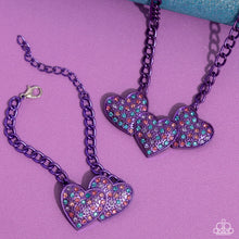 Load image into Gallery viewer, Paparazzi Low-Key Lovestruck - Purple Necklace &amp; Earrings