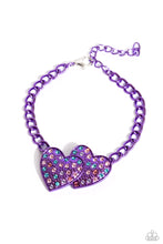 Load image into Gallery viewer, Paparazzi Lovestruck Lineup - Purple Bracelet