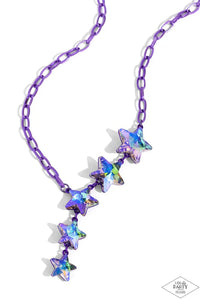 Paparazzi Star-Crossed Sparkle - Purple Necklace & Earrings