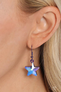 Paparazzi Star-Crossed Sparkle - Purple Necklace & Earrings