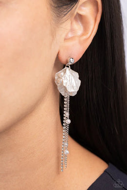 Paparazzi Graceful Gesture - White Earrin