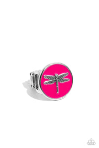 Paparazzi Debonair Dragonfly - Pink Ring