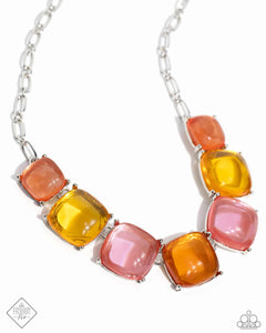 Paparazzi Reflective Range - Pink Necklace & Earrings NEW