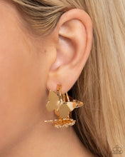 Load image into Gallery viewer, Paparazzi No WINGS Attached - Gold Hoop Earrings