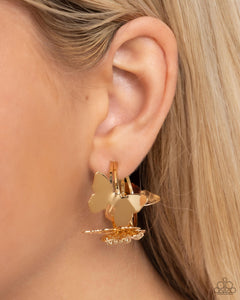 Paparazzi No WINGS Attached - Gold Hoop Earrings
