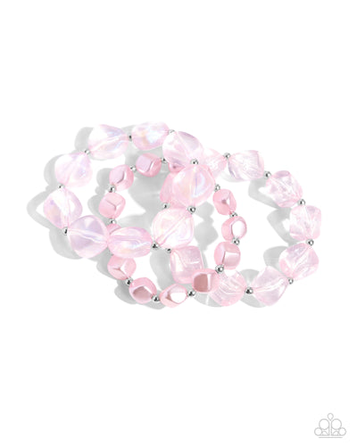 Paparazzi Glittery Gala - Pink Bracelet Set NEW