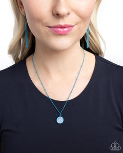 Paparazzi Bejeweled Basic - Blue Necklace & Earrings