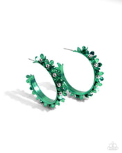 Load image into Gallery viewer, Paparazzi Fashionable Flower Crown - Green Earrings