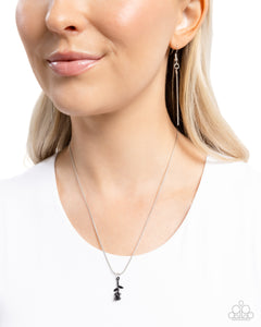 Paparazzi Tippy ROSE - Black Necklace & Earrings