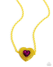 Load image into Gallery viewer, Paparazzi Locket Leisure - Yellow Necklace &amp; Earrings