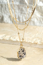 Load image into Gallery viewer, Natural Stone Pendant Layered Necklace