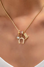 Load image into Gallery viewer, Western Rhinestone Horseshoe Charm Necklace SHIPS 7-24