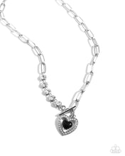 Load image into Gallery viewer, Paparazzi Soft-Hearted Style - Black Necklace &amp; Earrings
