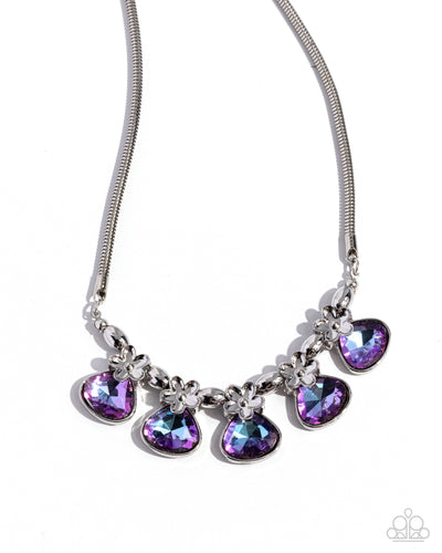 Paparazzi Teardrop Tribute - Purple Necklace & Earrings