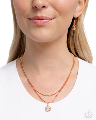 Paparazzi Call of the STYLE - Copper Necklace & Earrings