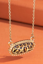 Load image into Gallery viewer, Resin Charm Necklace &amp; Stud Earrings Cheetah