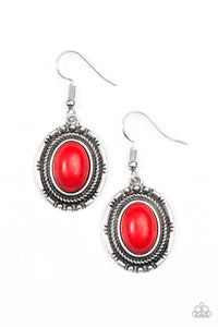Paparazzi Shifting Sands - Red - Earring