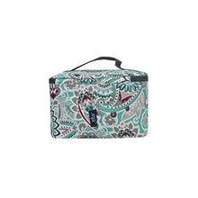 Load image into Gallery viewer, Swirls In Aqua Cosmetic Case SHIPS 7-22