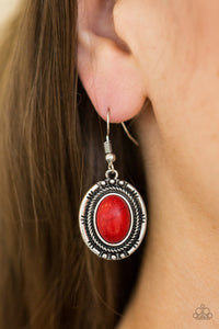 Paparazzi Shifting Sands - Red - Earring