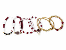 Load image into Gallery viewer, Football Game Day Bracelet Stack Set SHIPS 8/30 ORDER NOW SELLS OUT