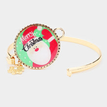 Load image into Gallery viewer, Santa Claus Print Snowflake Charm - Hook Bracelet