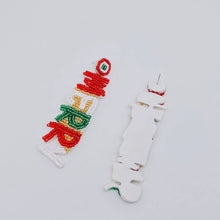 Load image into Gallery viewer, Merry Christmas Glass Beads Hand-woven Earrings