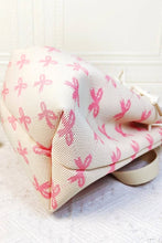 Load image into Gallery viewer, Coquette Ribbon Pattern Crossbody Bucket Bag