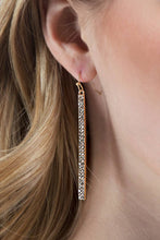 Load image into Gallery viewer, Long Pave Stone Bar Earrings MULTI