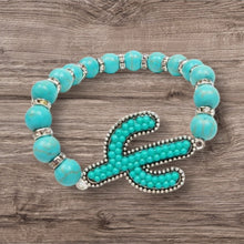 Load image into Gallery viewer, Cactus Bead Stretch Bracelet