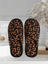 Load image into Gallery viewer, Leopard Print Fluffy Fuzzy Slippers