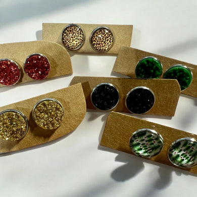 Druzy and Printed Studs