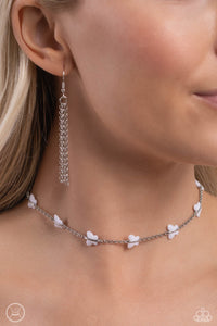 $5 Jewelry with Ashley Swint Paparazzi Powerhouse Prowl - Silver Necklace & Earrings - Fashion Fix / Trend Blend Exclusive August 2019