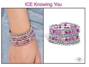 Paparazzi ICE Knowing You - Pink Infinity Wrap Coil Bracelet - Pink Diamond Exclusive