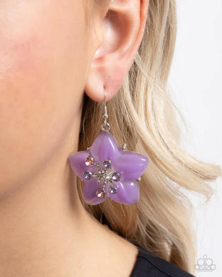 Paparazzi Summer Sprigs - purple earrings