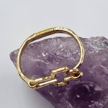 Load image into Gallery viewer, Hammered Cross Cuff Bracelet - Gold SHIPS 6-18