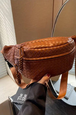 Leather Woven Atlas Crossbody Bum Bag