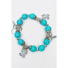 Load image into Gallery viewer, Western Dangle Charm Turquoise Bracelet