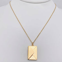 Load image into Gallery viewer, &quot;I Love You&quot; Openable Envelope Necklace Gold