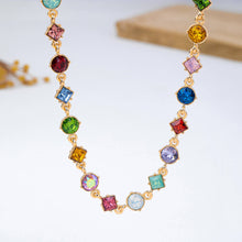 Load image into Gallery viewer, Multicolored Mixed-Shape Crystal Station Necklace SHIPS 7-24