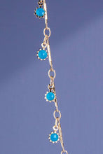 Load image into Gallery viewer, Chain Link Charm Necklace Blue Short