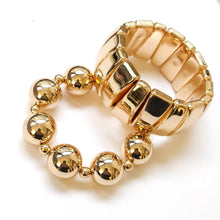 Load image into Gallery viewer, High Polish Metal Stretch Chunky Bracelets SHIPS 8/30 ORDER NOW SELLS OUT