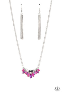 Paparazzi Flash of Fringe - Pink - Necklace & Earrings