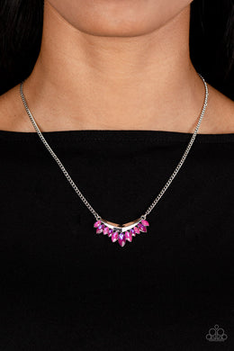 Paparazzi Flash of Fringe - Pink - Necklace & Earrings