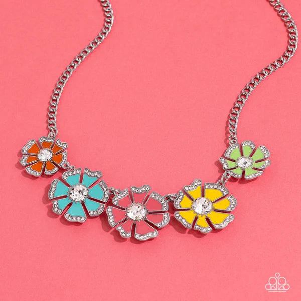 Paparazzi Playful Posies Multi - Life of the Party Necklace & Earrings