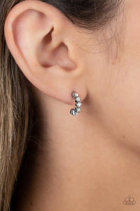 Paparazzi Carefree Couture - White small hoop Earring