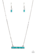 Load image into Gallery viewer, Paparazzi Barred Bohemian - Blue - Necklace &amp; Earrings
